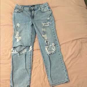 Forever 21 Blue Distressed Jeans